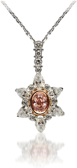 Oval Cut Diamond Necklace - Fantasy (390x337)