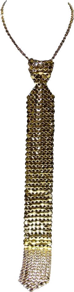 Vintage Whiting And Davis Gold Tone Metal Mesh Necktie - Locket (947x947)
