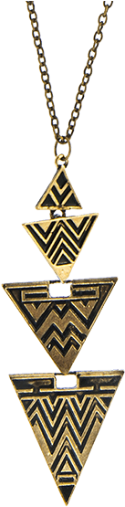 Gold Aztec Cascade Pendant Baublebeads - Gold (570x710)