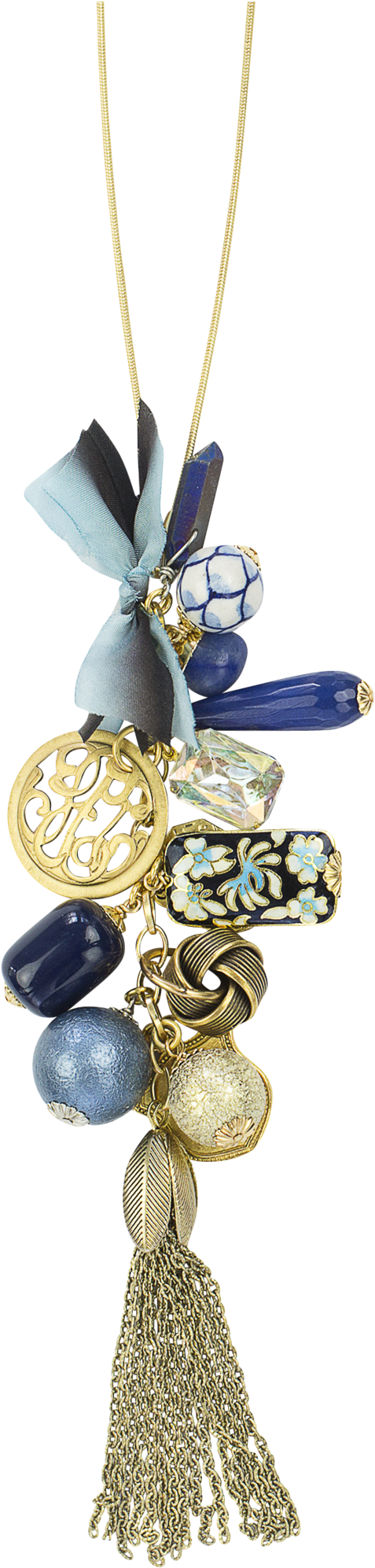 32" Limited Edition Blue Long Cluster Necklace - Locket (2048x2048)