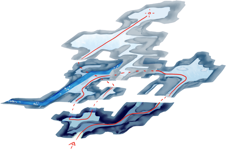 Frost Cavern 3d Map By Brumbyofsteel - Slope (1057x756)