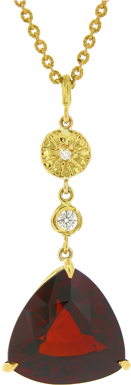 Poppy Pod Pendant With Diamonds And Natural Color Red - Locket (800x800)