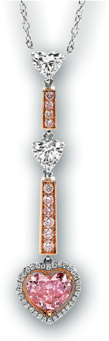 Three Heart Diamond Necklace - Pendant (490x490)