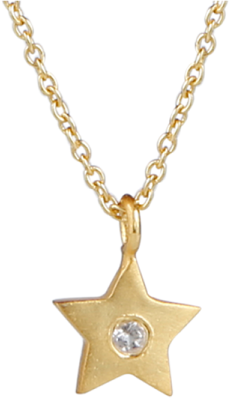 Beautiful Star Necklace In Gold Plated Silver With - Necklace (650x650)