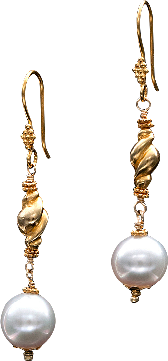 South Sea Pearl 14k And 18k Gold Dangle Earrings - Earrings (730x730)