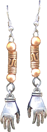 Copper Hand Earrings - Earrings (450x450)