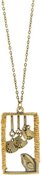 Birds On A Wire Pendant Baublebeads - Pendant (570x710)