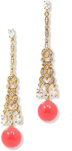 High Sterling Silver - Transparent Png Beaded Earrings (600x600)