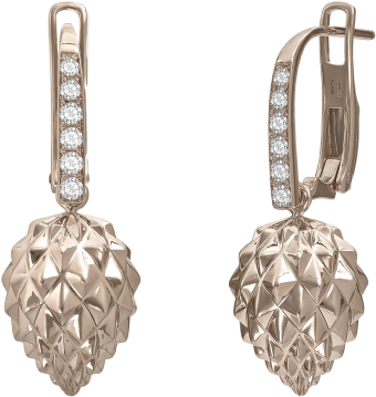 Pine Cone Diamond Earrings - Earrings (770x406)