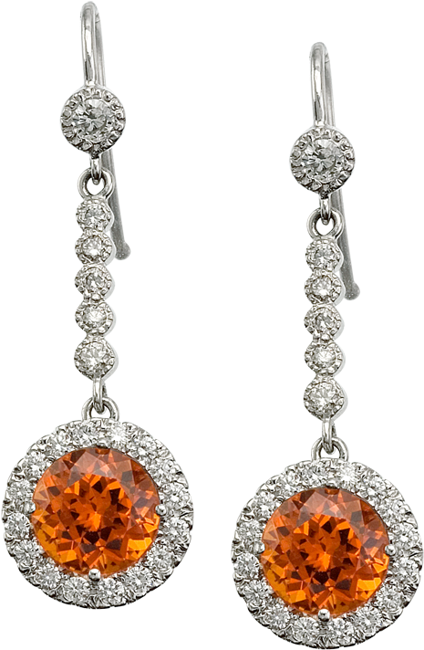 White Gold Euro Style Earrings - Diamond (800x800)
