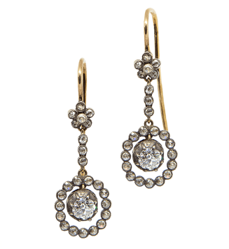 Diamond Drop Earrings - Silver (492x355)