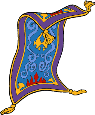 Magic Carpet Clip Art Image - Aladdin Magic Carpet Png (333x396)