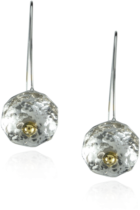 Hammered Disc Hook Earrings - Earrings (870x1110)