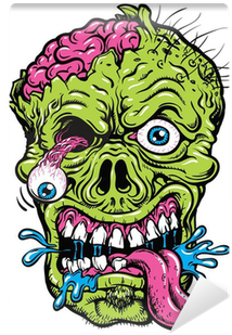 Detailed Zombie Head Illustration Wall Mural • Pixers® - Zombie Head Vector (400x400)