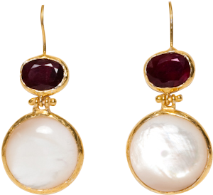 Antique Pearl Earrings - Hexagon (850x567)