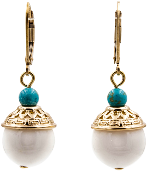 Realm Of Peace Bead Drop Earrings - Yunboutique Gold Filled Semi Precious Gemstone Earrings, (1024x768)