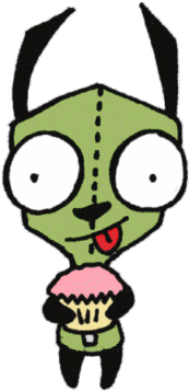 Gir-cupcake - Gif Transparent Gir Giphy (490x437)