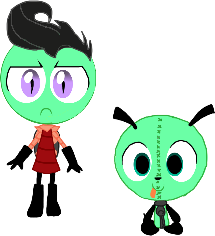 Zim And Gir - Cartoon (800x1000)