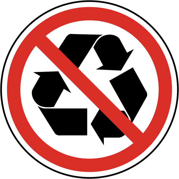 Not Recyclable Label - University Of Kuala Lumpur (600x600)