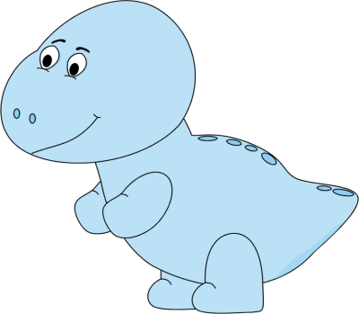 Baby Dinosaur - Baby Blue Dinosaur (400x349)