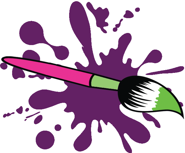 Paint Brush Clipart Paint Party - Painting Party Clip Art (610x506)