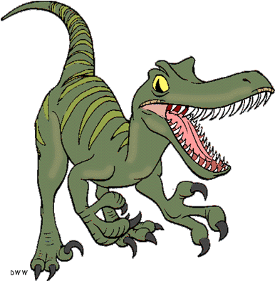 57 Free Dinosaur Clipart - Velociraptor Dinosaur Clipart (414x416)