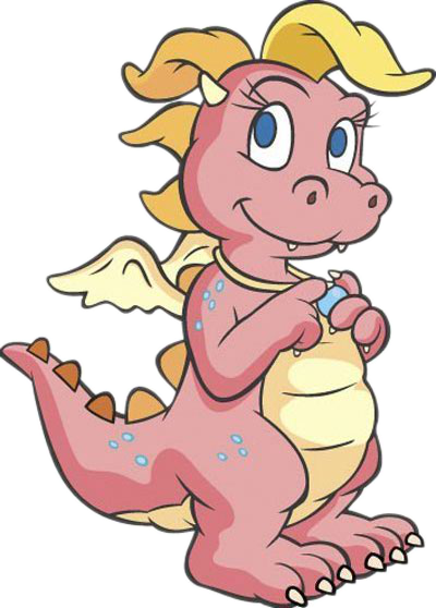 Big Foot Clipart Angry Dragon - Cassie From Dragon Tales (400x558)