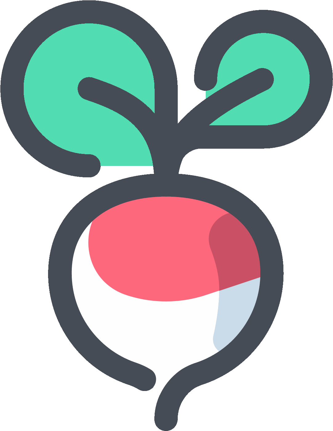 Radish Vegetable Icon - Vegetable Logo Png (1600x1600)