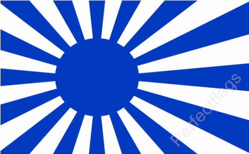 Japanese Imperial Navy Blue Flag - Flag: Naval Ensign Of Japan (500x500)