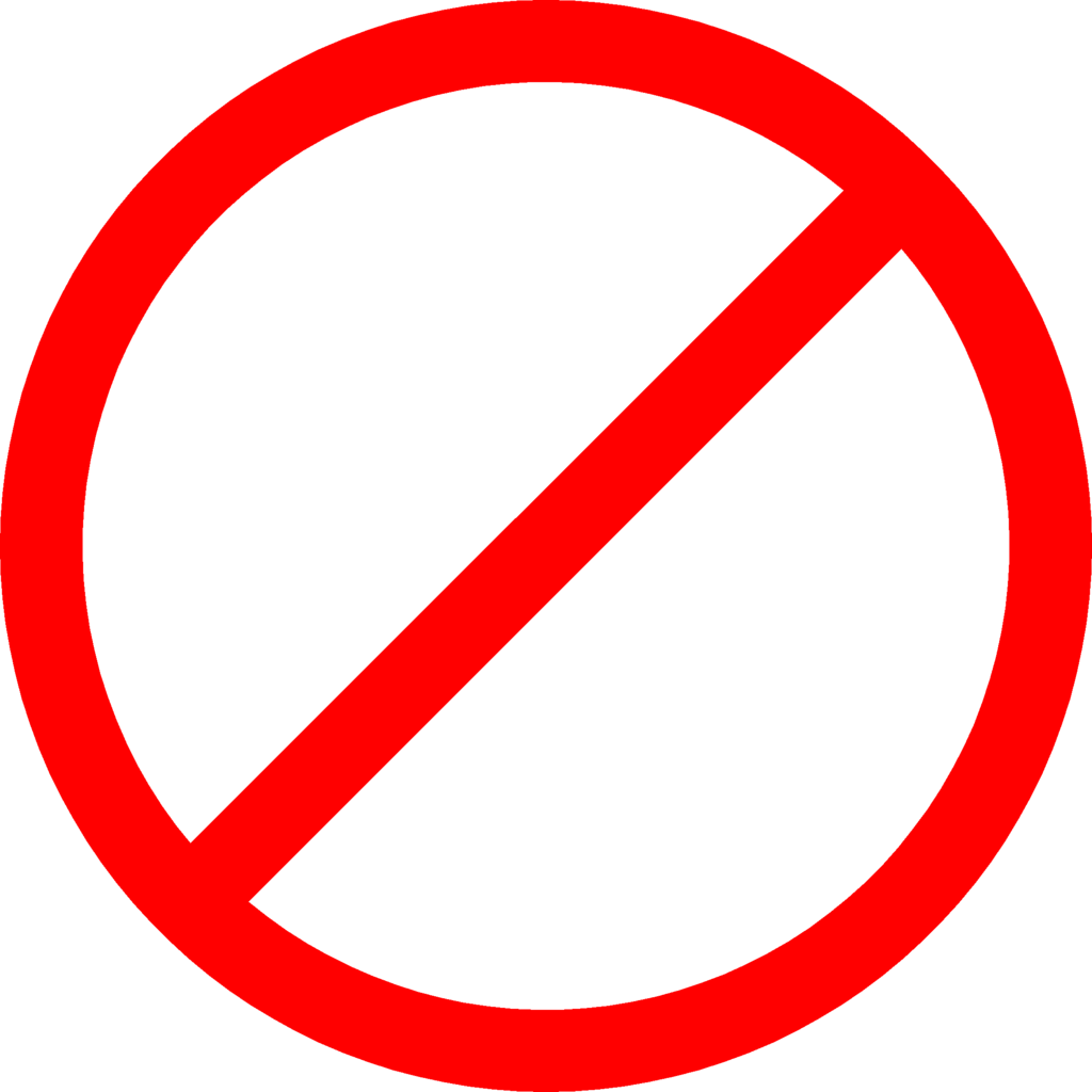 No Smoking Alt By Gruberv - Not Symbol No Background (1024x1024)