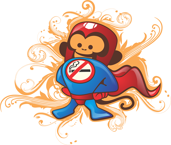 Illustration Promoting No Smoking - Cartoon (600x507)