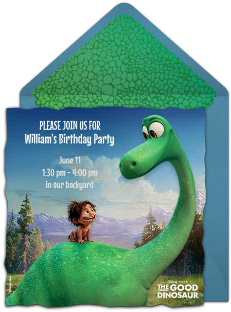 Free Good Dinosaur Invitation Adorable Good Dinosaur - Good Dinosaur Birthday Invite (650x650)