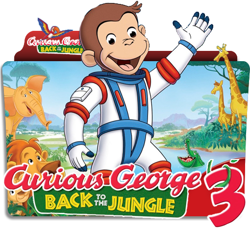 Curious George 3 Back To The Jungle Folder Icon By - Curious George 3: Back To The Jungle (dvd) (512x512)
