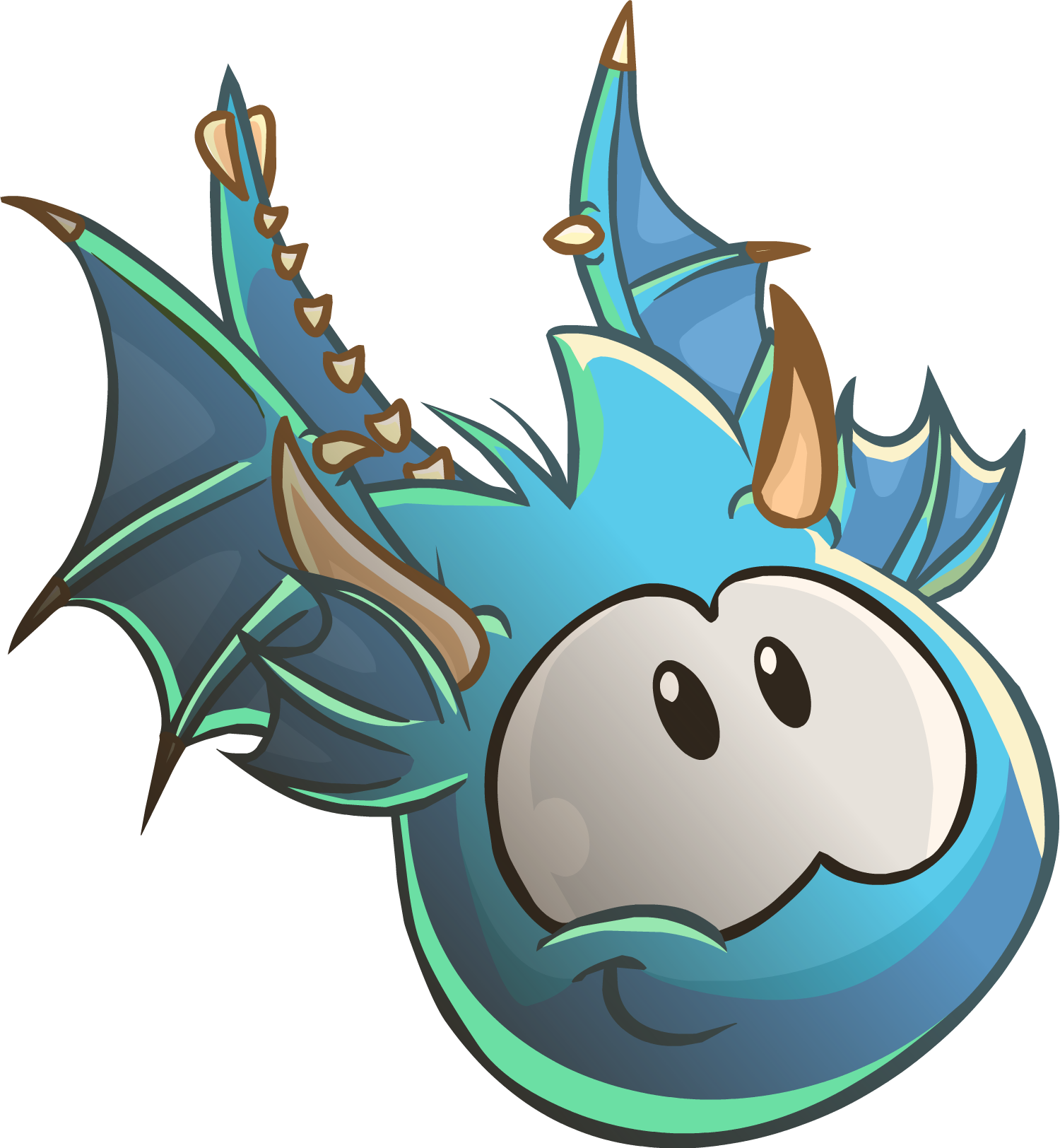 Blue Crystal Puffle Club Penguin Wiki Fandom Powered - Club Penguin Dragon Puffle (1500x1624)