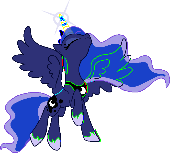 Mlp Alicorn Base By Cloudilicious - Alicorn Luna (896x642)