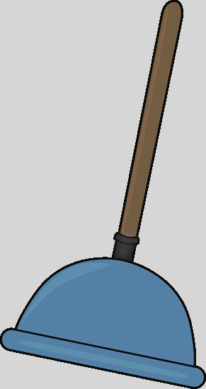 Blue Toilet Plunger Clip Art Toilet Plunger Clipart - Toilet Plunger Clipart Transparent (291x550)