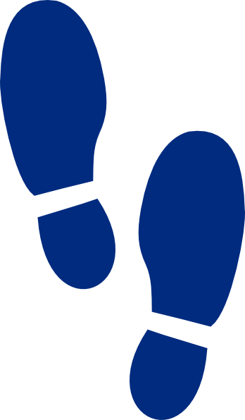 Blue Shoe Print Clipart (348x596)