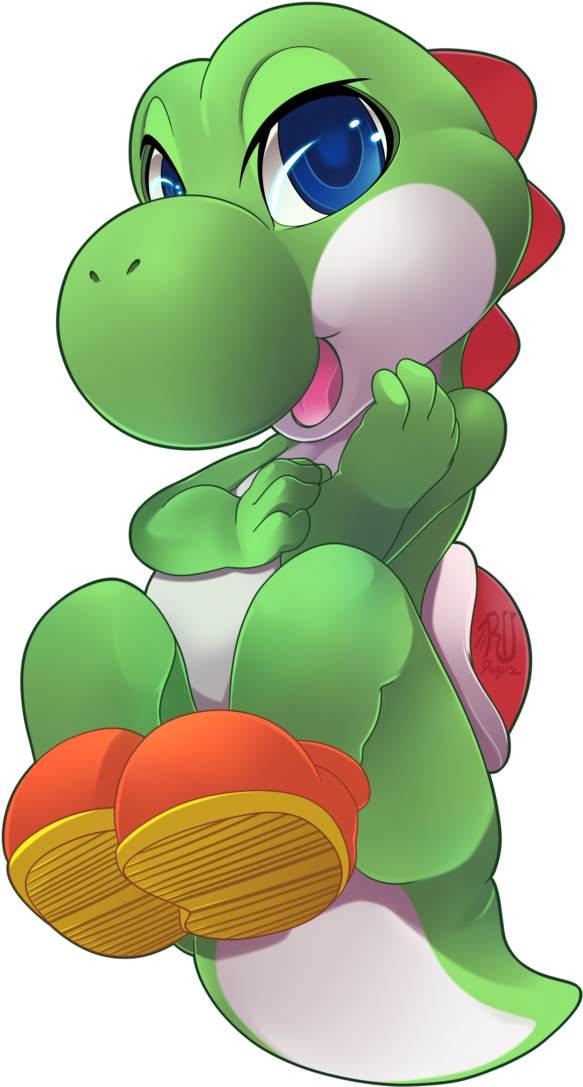 Cute Yoshi Fanart (800x1214)