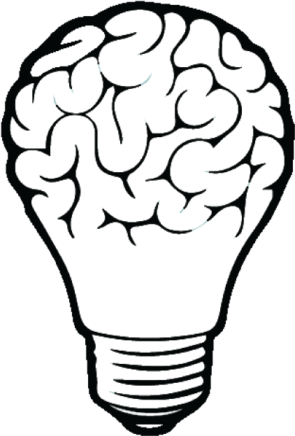 Brain Bulb - Bulb With Brain - (666x644) Png Clipart Download
