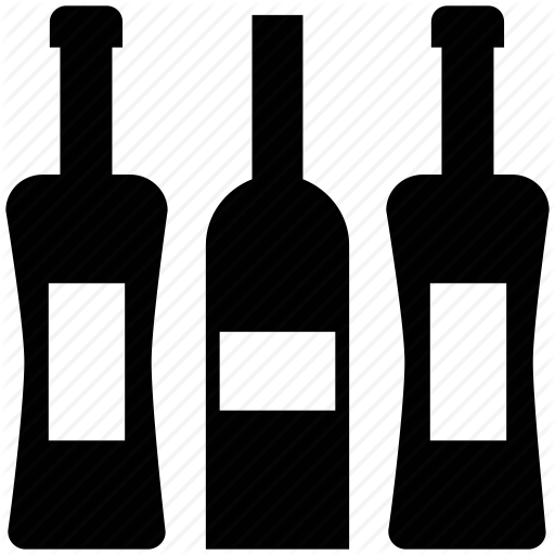 Alcohol Clipart Liquor Basket - Bottles Of Wine Icon (512x512)