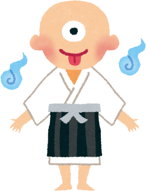 【2ch 막장】같은 과에 「요괴 도시락 체크」라는 별명의 동료가 있다 - 一 つ 目 小僧 イラスト (528x690)