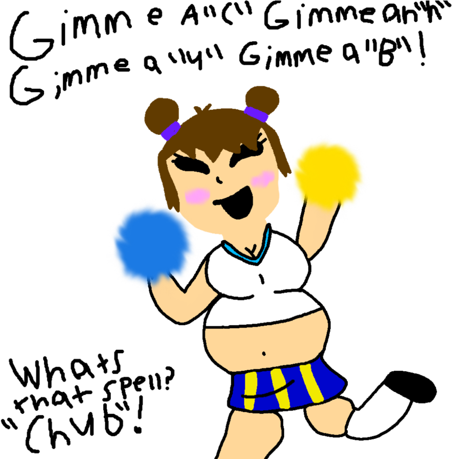 Chubby Cheerleader Frisk By Kingamegamegame12 - Comics (894x894)