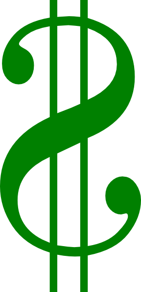 Money Symbol Clip Art At Clker Com Vector Clip Art - Dollar Sign (288x598)