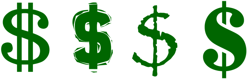 Dollar Symbol Money Cash Currency Banking - Crafter's Workshop Template 12"x12"-number (960x393)