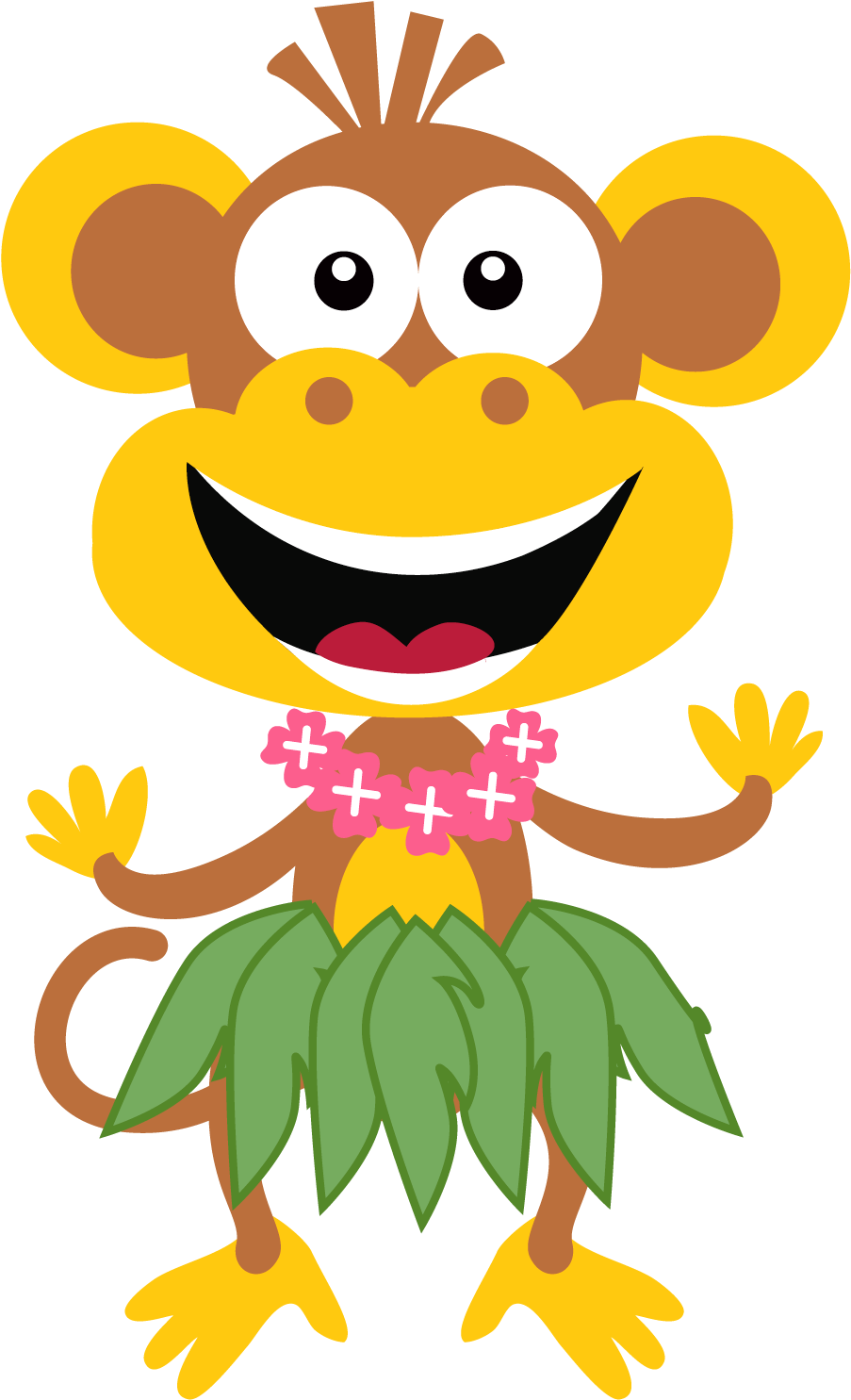Monkey Clipart Summer - Summer Clipart (960x1500)