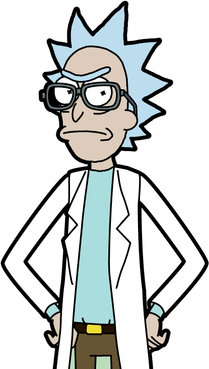 Four Eyes Rick - Rick And Morty Sprite Morty (414x730)