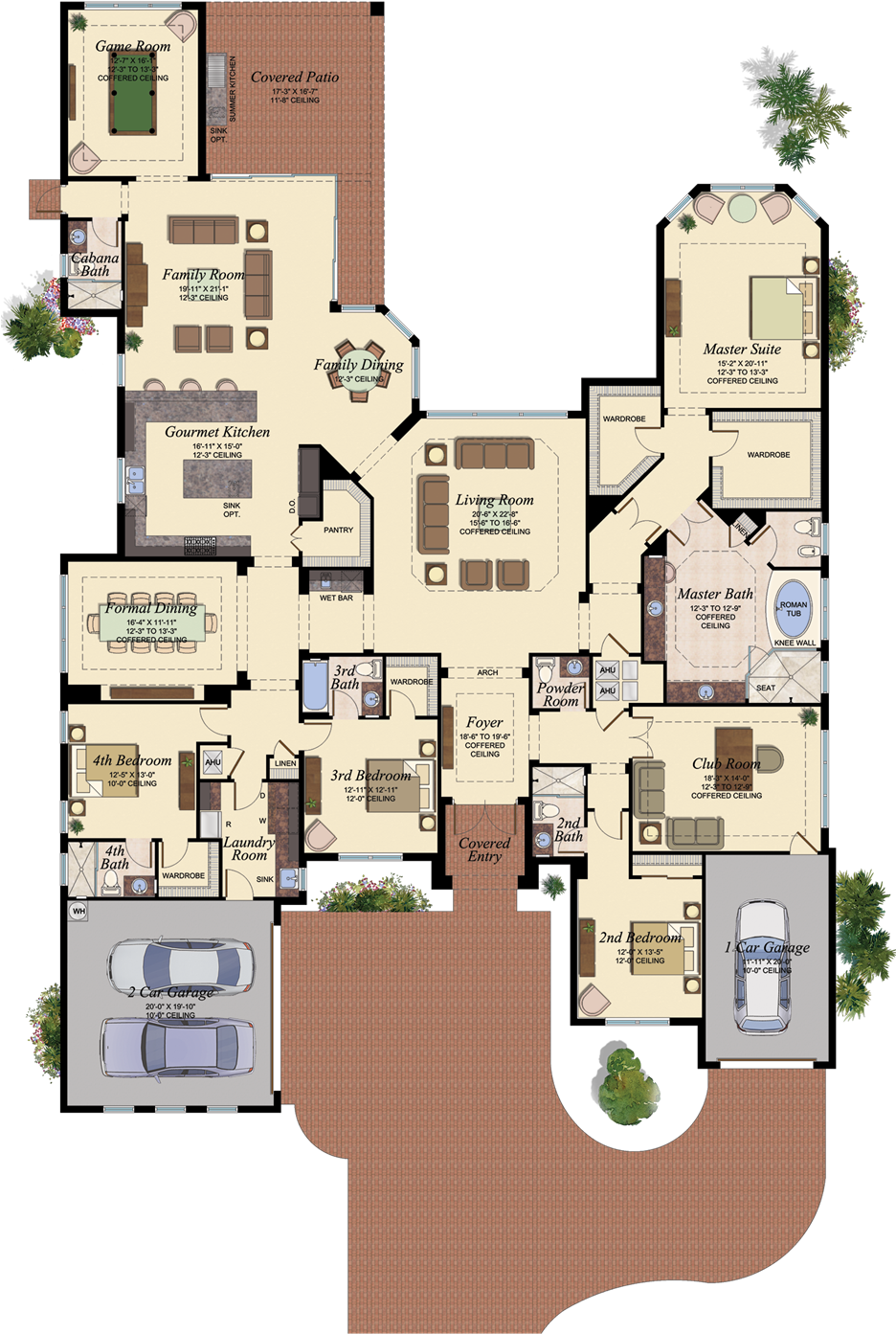House Plans With Big Garage 4660 Square Feet 4 Bedroom - House Plan Sims 4 (935x1404)