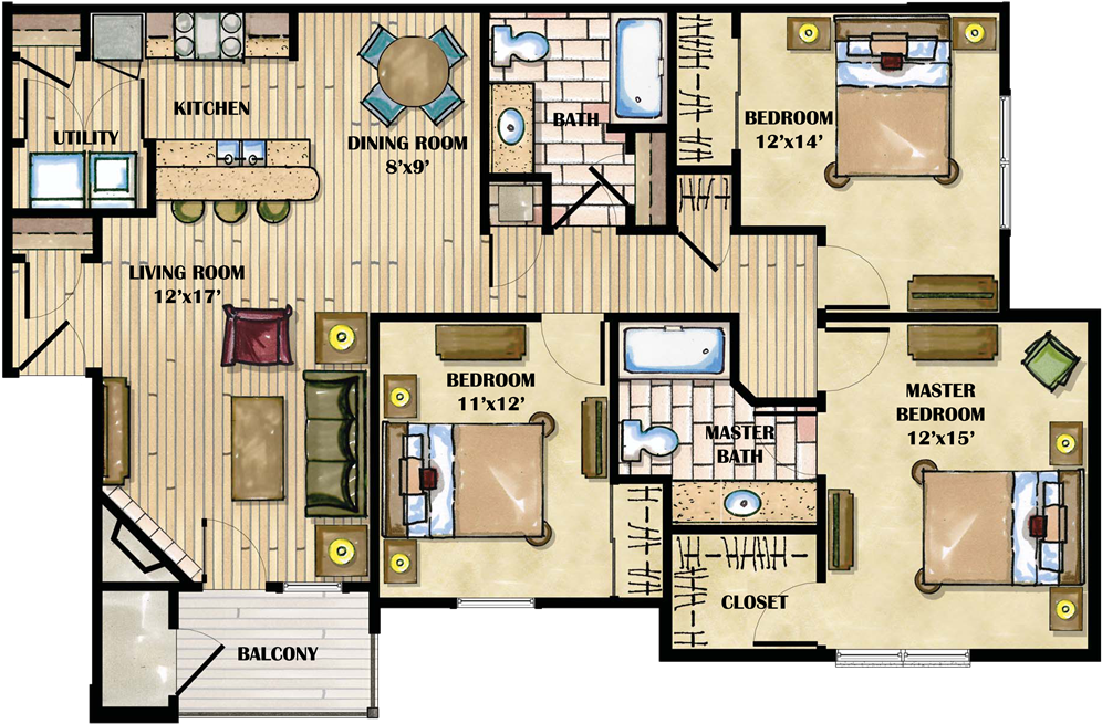 luxury apartments plan