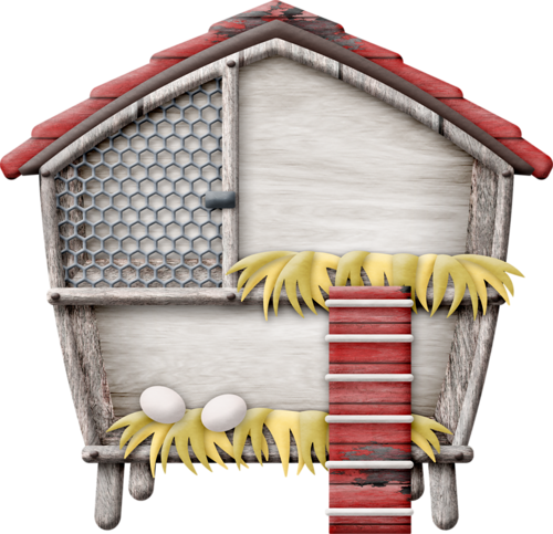 Hen House Clipart - House Of Hen Clip Art (500x483)