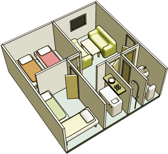 Hotell Big Bengt 4-bäddslägenhet - Apartment (430x332)